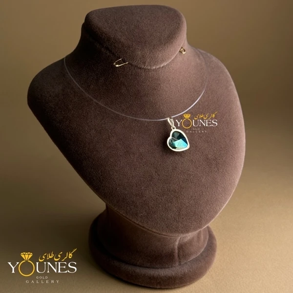 آویز طلا سواروسکی قلبی سبز آووکادو